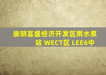 崇明富盛经济开发区雨水泵站 WECT区 LEE6中